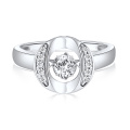 O Shadow 925 Silver Rings Jewelry Dancing Diamond